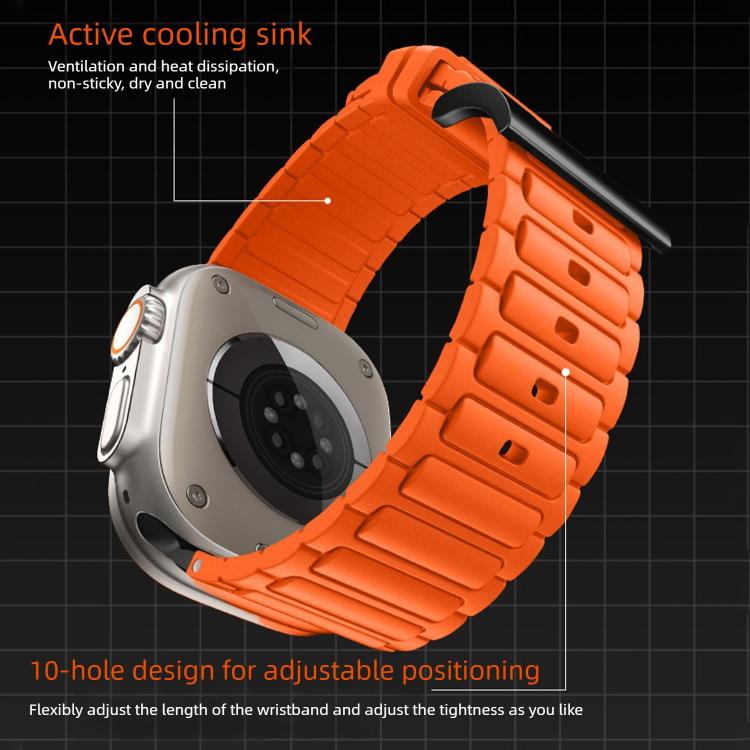 Reinforced I‑Shape Texture Soft Silicone Replacement Watch Band Strap For Apple Watch 38/40/41/42mm