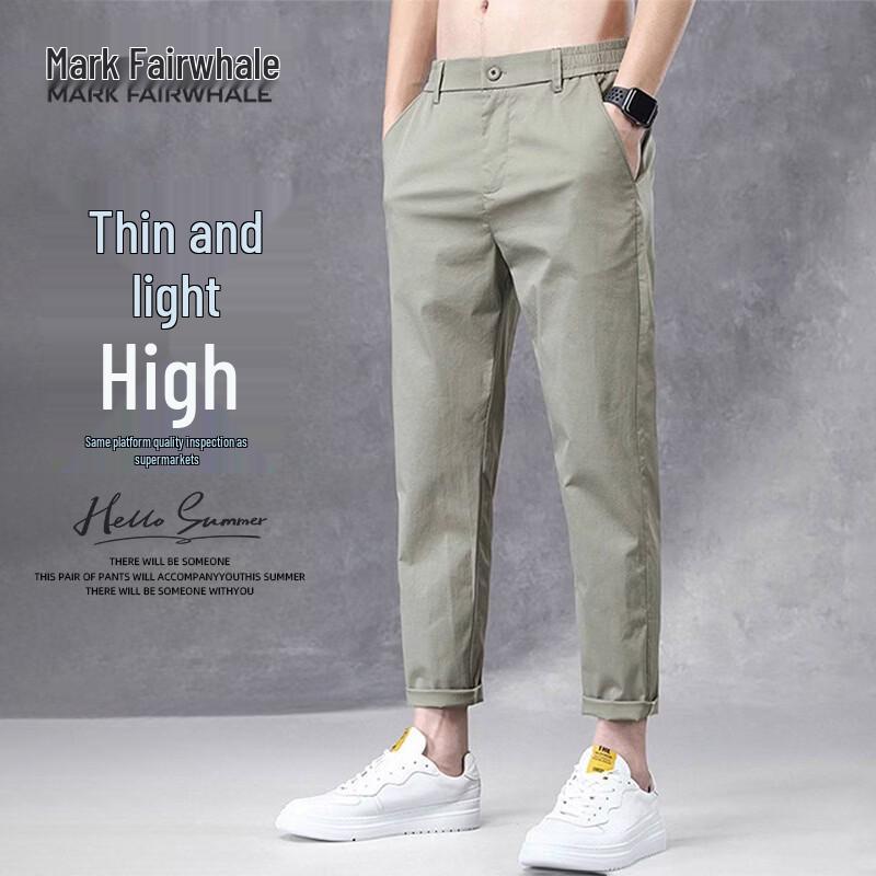 MARK FAIRWHALE Men s Ice-Feel Cotton Casual Pants 36