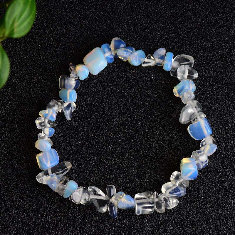 Yellow Crystal & White Pine Tiger Eye Chain Bracelet - Trendy Unisex Retro Style, Personalized Matching Options Available.
