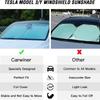 Car Windshield Sun Shade for Tesla Model 3 Y Front Window Sunshade Visor Sunscreen Protector UV Protection Accessories