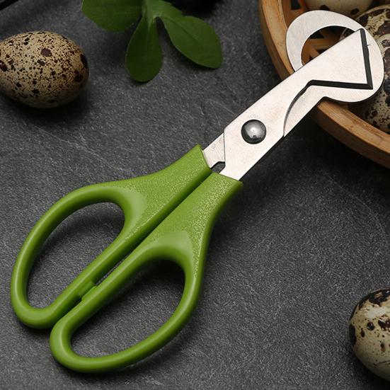 Quail Egg Scissors with Non-Slip Handle Egg Shell Cutter Stainless Steel Blade Egg Cutter Shears Easy Clean Kitchen Tool for Precise