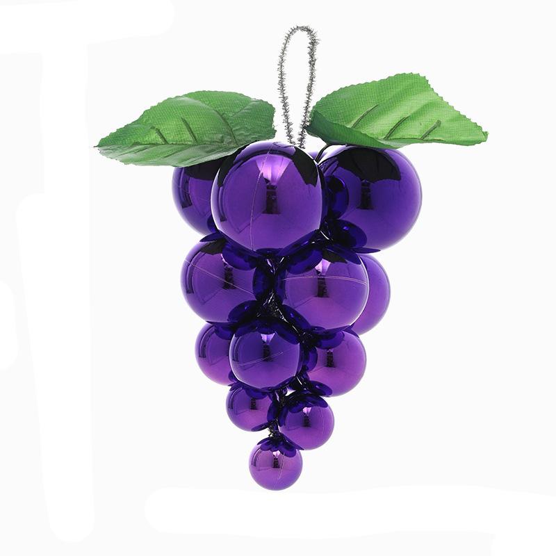 

1 шт. Искусственные фрукты Декор елки Рождественский шар Сделай сам Подвесное украшение Реалистичный Искусственный виноград Зеркальная поверхность Пластик M фиолетовый