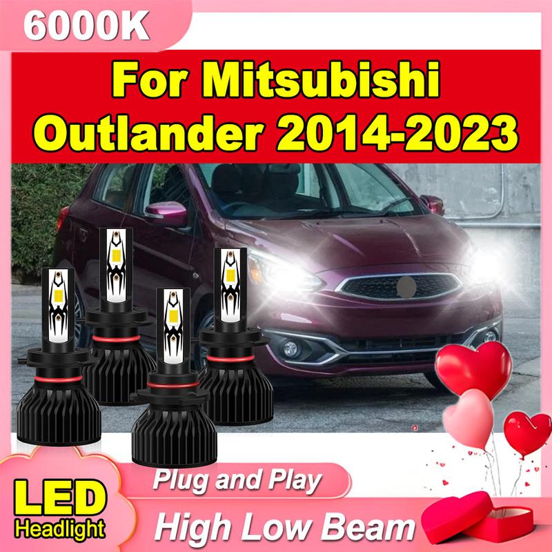 

High Low Beam Canbus Plug and Play Car LED Headlight 6000K White Super Bright High Power 12V For Mitsubishi Outlander 2014- Low Beam (2PCS)