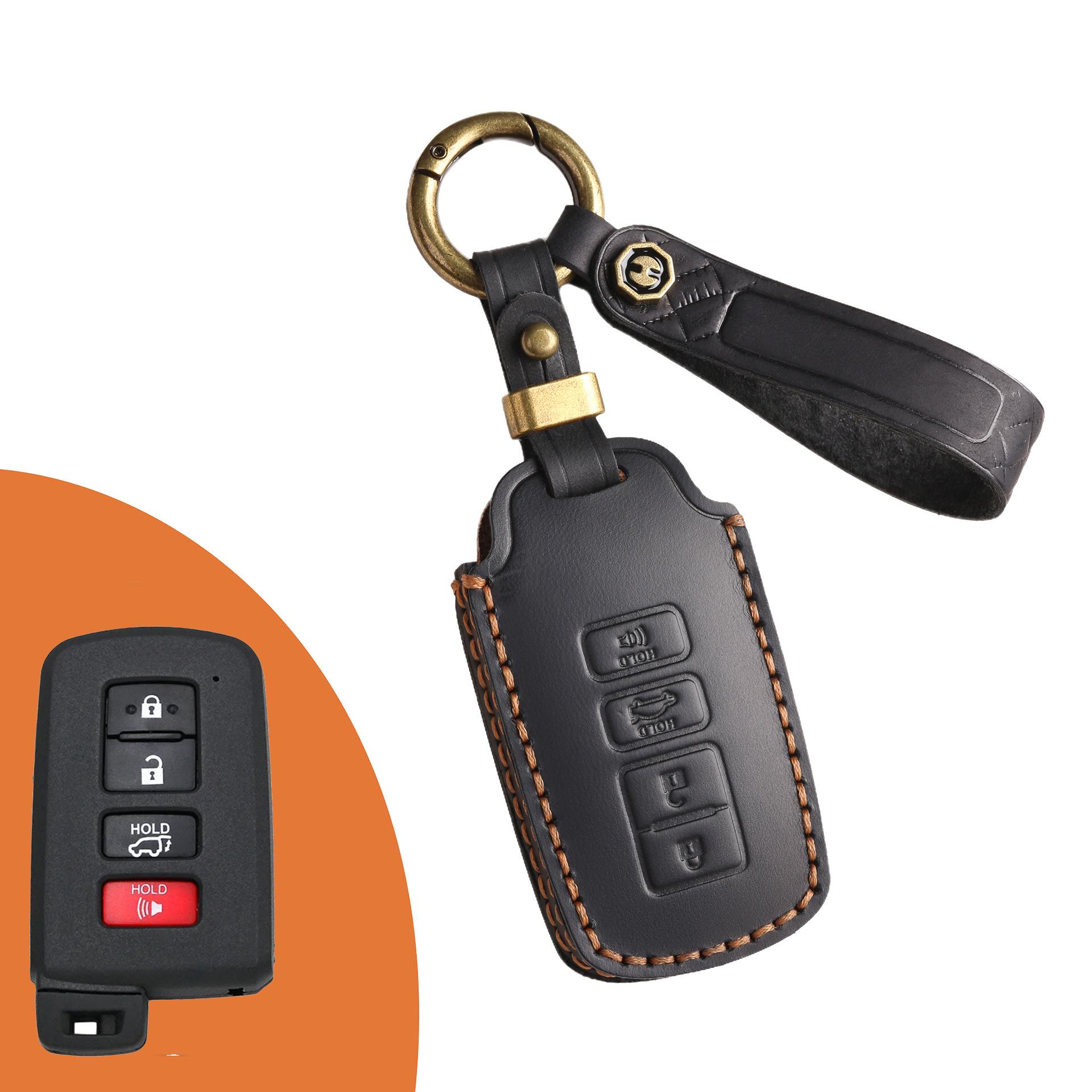 

Чехол для ключа автомобиля подходит для Toyota Luxun Rand Kuluze параллельного импорта версии для Ближнего Востока, защитный чехол чёрный