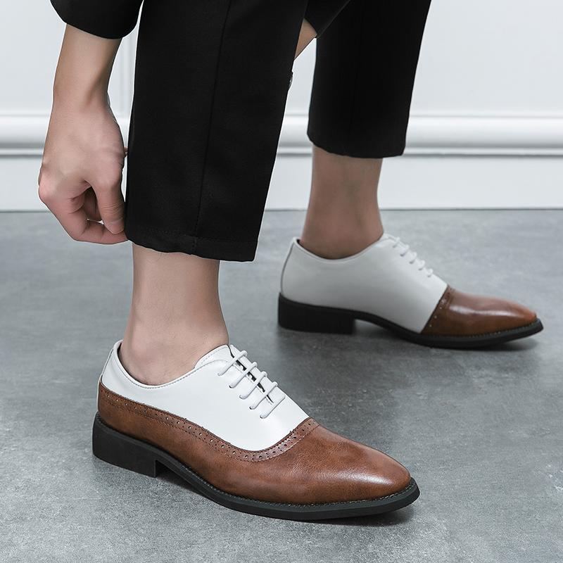 Spring New Leather Men Shoes British Style Oxford Casual Shoes Classic Comfortable Business Office Footwear Dress Shoes