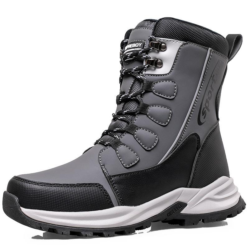 2026 New arrival Winter Men Snow Boots Warm Plush Men's Boots Waterproof High-top Ankle Boots Non-slip Men's Hiking Sneakers