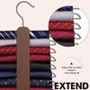 Uinicor Tie Hanger, Closet Tie Organizer with 20 Tie Storage Capacity, Wooden Tie Organizer, Tie Holder, 360 Rotating Accessory Organizer for Ties, B