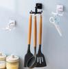Self-adhesive Hanger With Hooks, 360° Swivel Hook, Kitchen Organizer