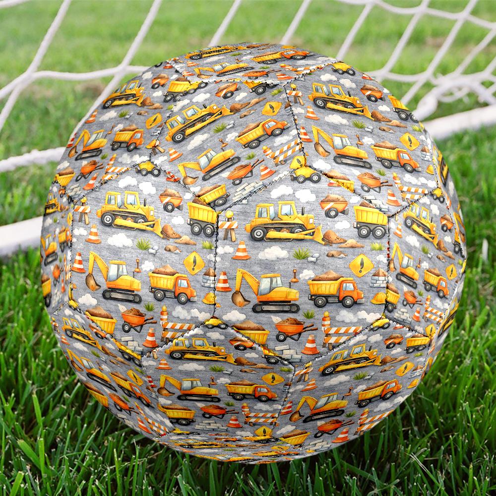 Excavator Theme Size 5 Soccer Ball, Suitable for Both Indoor and Outdoor Matches, a Gift Suitable for Everyone.