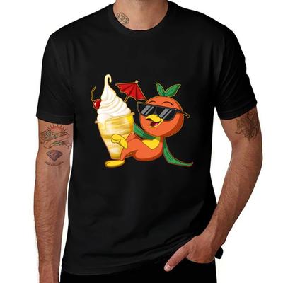 T-shirt Uccellino Arancione T-shirt da Lavoro a Maniche Corte