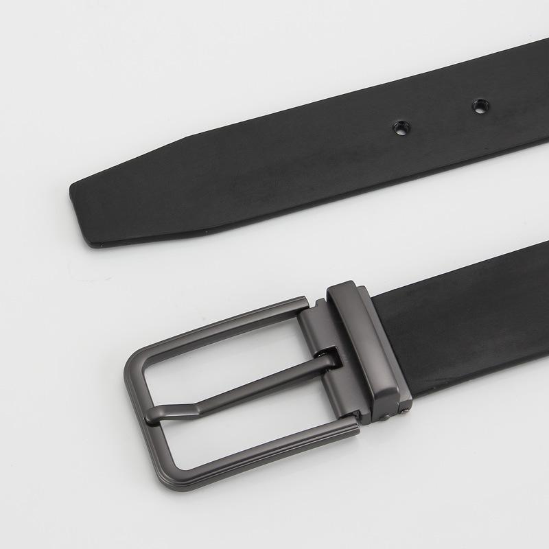 Pin Buckle Men'S Belt, Real Cowhide Business And Leisure Two-Layer Cowhide Belt, Men'S Belt