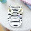 PETCIRCLE Black & White Striped Pet Vest & Leash for Dogs and Cats