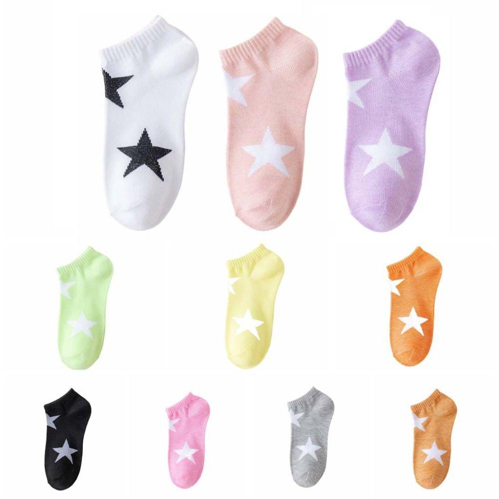 10Pairs Summer Boat Socks Breathable Invisible Socks Casual Y2K Star Short Socks  Girl