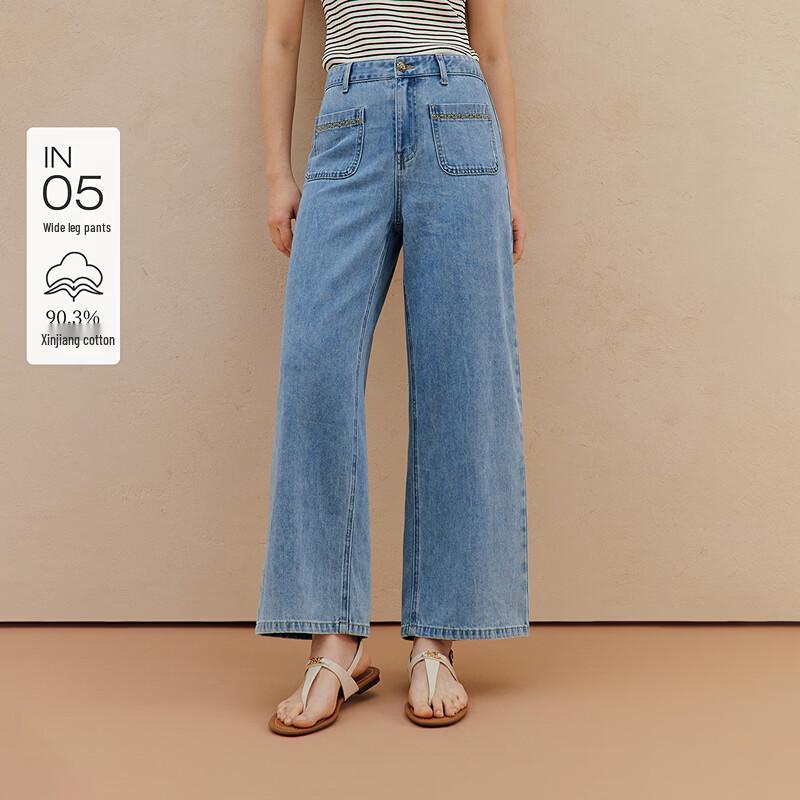 INMAN Retro Washed Wide-Leg Jeans 29