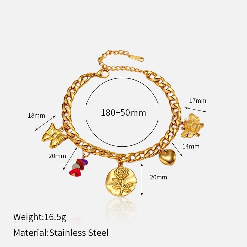 

Fade Resistant Double Layer Stackable Titanium Steel Bracelet Minimalist Light Luxury Versatile Wrist Jewelry 14k