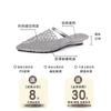 Stylish and simple mesh hollow bag head half slippers women's wear 2025 summer new temperament Roman cool slippers