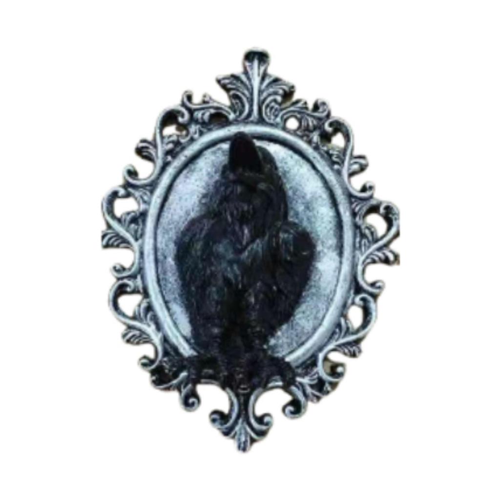 Gotische Wandkunst Dekoration Krähe Harzskulptur Modernes Dekoratives Stück für Hausdekoration Innenraum