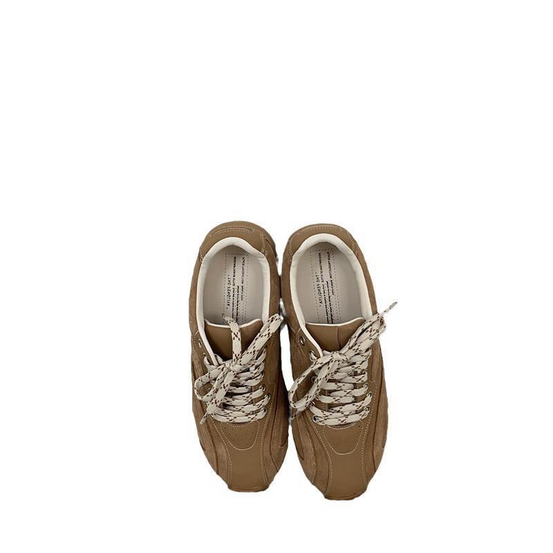 Platform-soled German training shoes women's autumn and winter 2025 new sports and leisure shoes inner height-increasing board shoes retro white shoes