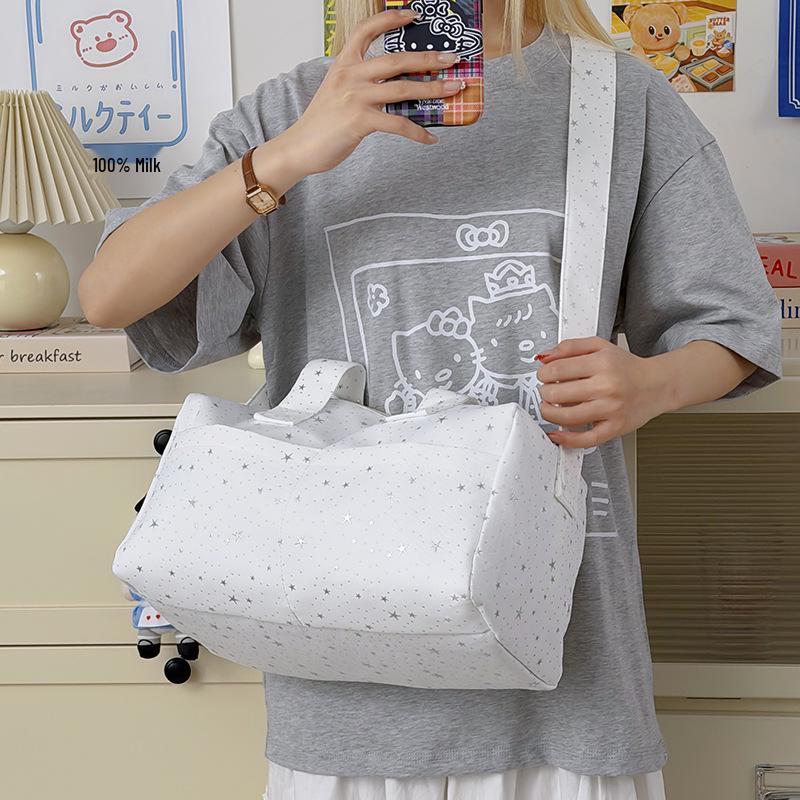 Korean Style Large Capacity Star Pattern Waterproof Travel Bag: Handbag, Shoulder, and Crossbody
