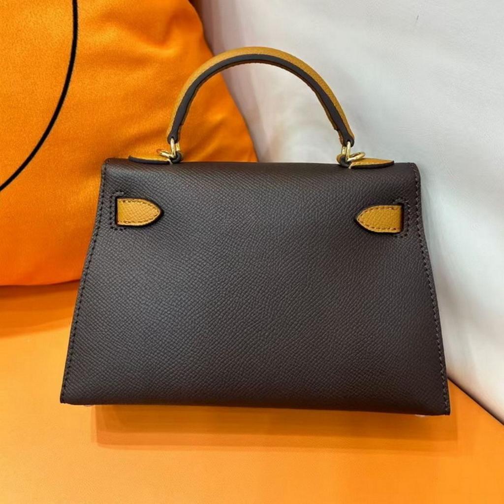 2025 Neue Leder Damen Tasche Kai-Li Tasche Palmenmuster Farbkombination Handtasche Umhängetasche Schrägband Mode Mini Kleine Tasche