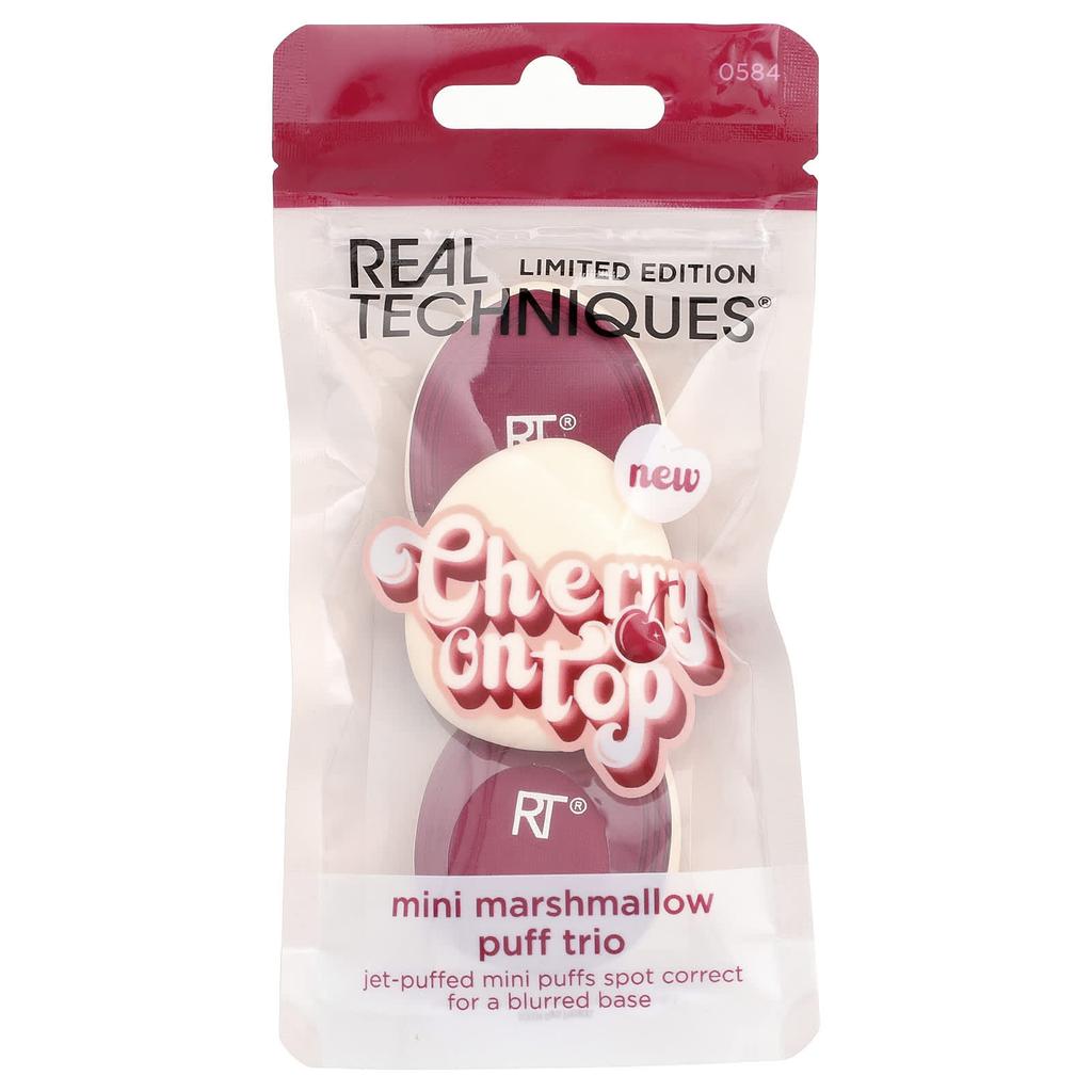 real techniques Cherry On Top Mini Marshmallow Puff Trio, 3 Count