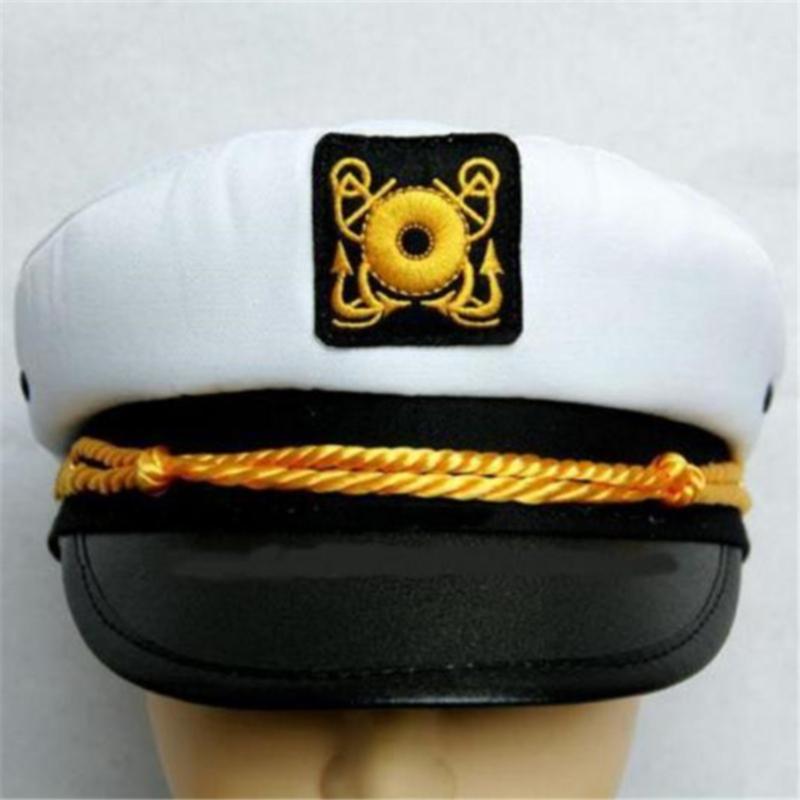 Cappello da Marinaio Cappello da Capitano di Yacht Blu Navy Regolabile Costume da Marinaio Capitano Uomo Cappello Blu Navy da Barca per Adulto Bambino Uomo Donna