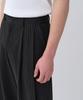 MUSINSA STANDARD Striped Extra Wide Two-Puck Hidden Elastic Waist Slacks [Charcoal Gray]