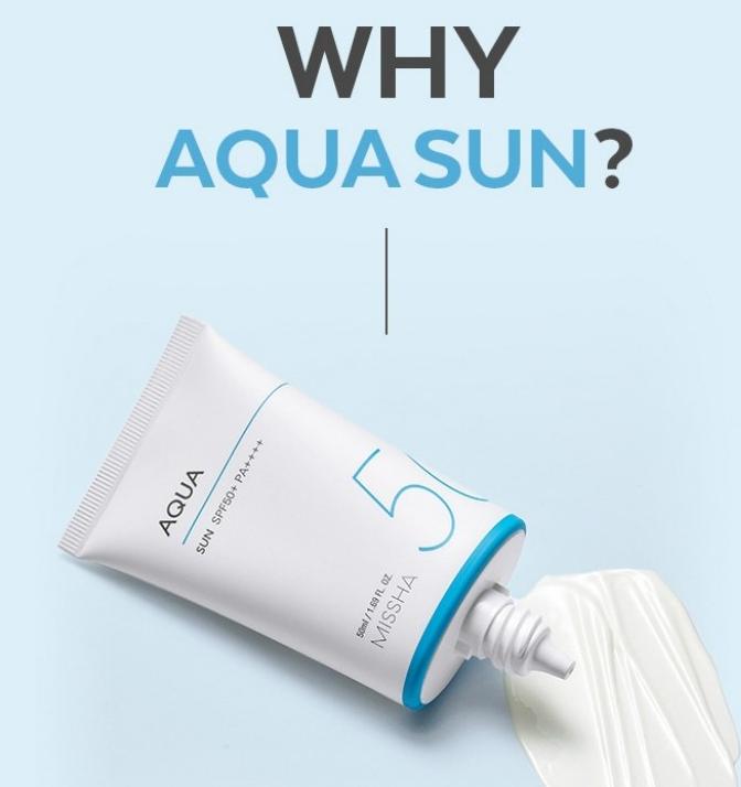 MISSHA All Around Safe Block Aqua Sun Gel SPF50+ PA++++, 50ml | Lightweight & Hydrating Sunscreen