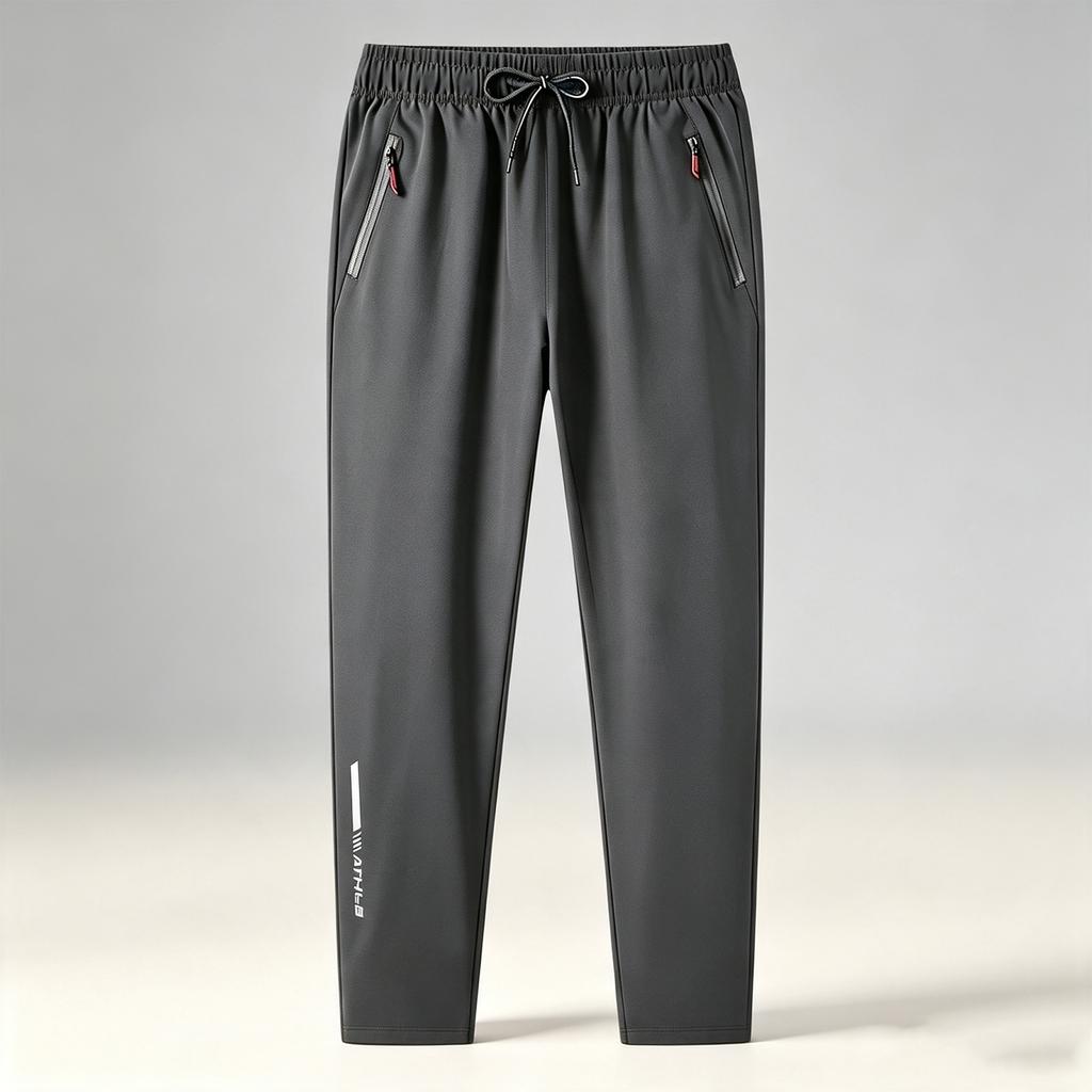 Men's Summer Lightweight Quick Dry Casual Straight Leg Pants with Stretch Elastic Waistband Breathable Trousers