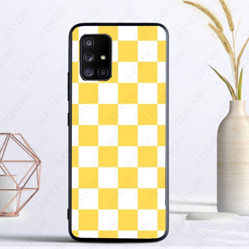 Checkerboard Plaid Checked Checkered Funda For Samsung Galaxy A13 A53 A11 A12 A32 A22 A52S A41 A42 A33 A20E A30S A40 A21S Cases