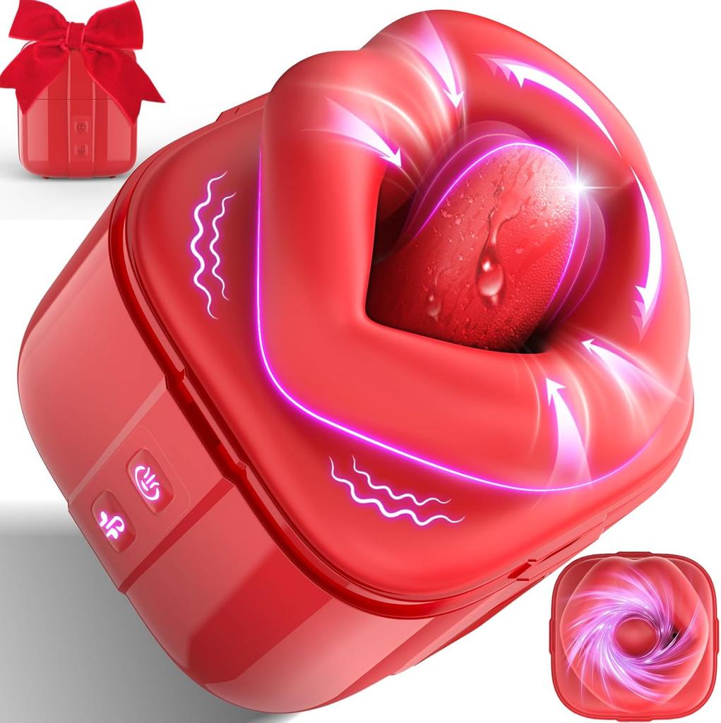 Vibrator Tongue Sex Toy for Women Real Touch Big Mouth Sucking Vibrator Adult Oral Toys for Clit Nipple Clitoral Stimulator