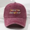 Favorite daughter Printed Soft Top Baseball Hat Retro Men's and Women's Fashionable Outdoor Hat with Adjustable Circumference