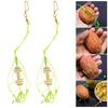 4Pcs Carp Fishing Baits Hook Lure Fish Bait Luminous with Spring Feeder Glow Beads Tackle9#