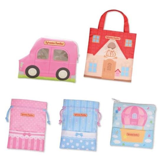 

Sylvanian Families Outing Pouch & Tote Bag [Set of 5 (Complete)] Gacha