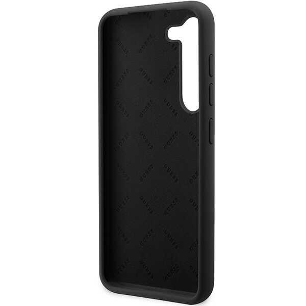 Guess Guhcs23Mslsmk S23+ S916 Czarny/Black Hardcase Silicone Vintage Gold Logo