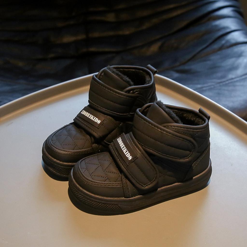 Boys And Girls Snow Boots Children's Waterproof Non-slip Shoes Plus Velvet Cotton Boots