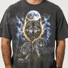 Comfort Colors® Alpha Wolf Pack Shirt, Moonlit Wolf Graphic Tee, Vintage Wildlife T Shirt, Lightning Wolf Nature Graphic Tee