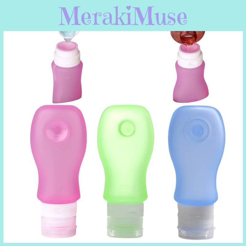 Solid Color Silicone Gel Portioning Bottles Travel Outdoor Lotion Shampoo Bottle