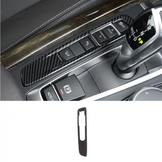 Console Button Switch Sticker Cover Trim For BMW X5 X6 F15 2014-18 Carbon Fiber