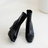 Fashion and Elegance~ Thick Heel Thin Boots Temperament High Heel Bare Boots Autumn New High-end Women's Boots Elastic Short Boots