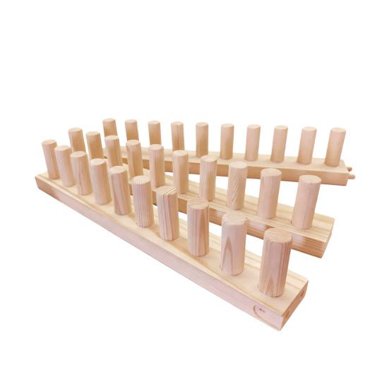 Chunky Yarn Blanket Loom Adjustable Weaving Loom Wooden Peg Frame Yarn Blanket