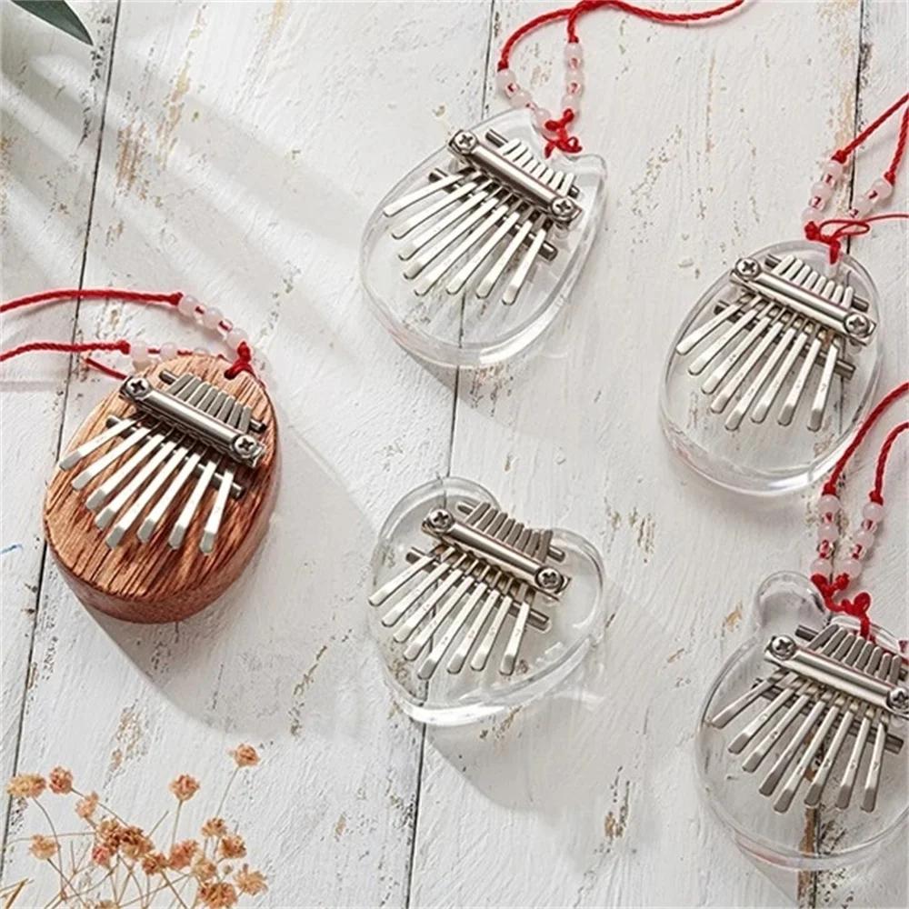 8 Tasten Mini Kalimba Exquisites Finger Daumenklavier Marimba Musikalisch Gutes Zubehör Anhänger Geschenk Finger Tastatur Musikinstrument