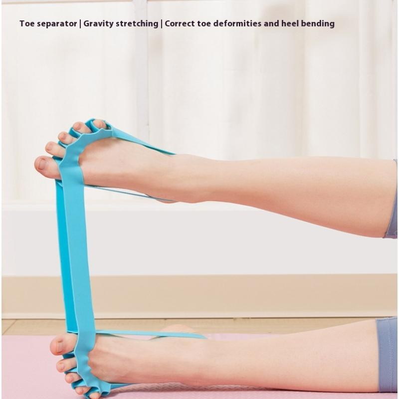 1Pc Multifunctional Foot Resistance Band Stretching Toe Mobility Leg Training Hip Building Core Strengthening Durable Heavy Duty