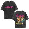 Washed Vintage Rock Band Gorillaz The Now Now Album Graphic Tshirts Men Women Clothing Hip Hop Punk Oversized Crewneck T Shirts
