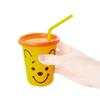 Skater Tumblers with Winnie the Pooh Disney Made In Japan Straws, 320ml, Face, Design, SIH3ST,