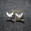 Fashionable Simple and Personalized Stainless Steel Bat Earrings