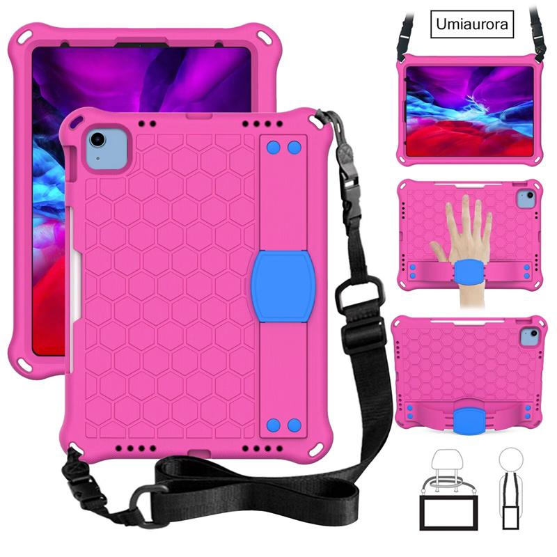 360 Rotate Hand Strap Case For IPad Mini 5 6 Air 2 3 4 10.9 9.7 7th 8th 9th Gen 10.2 Pro 11 Kids Eva Shockproof Cover
