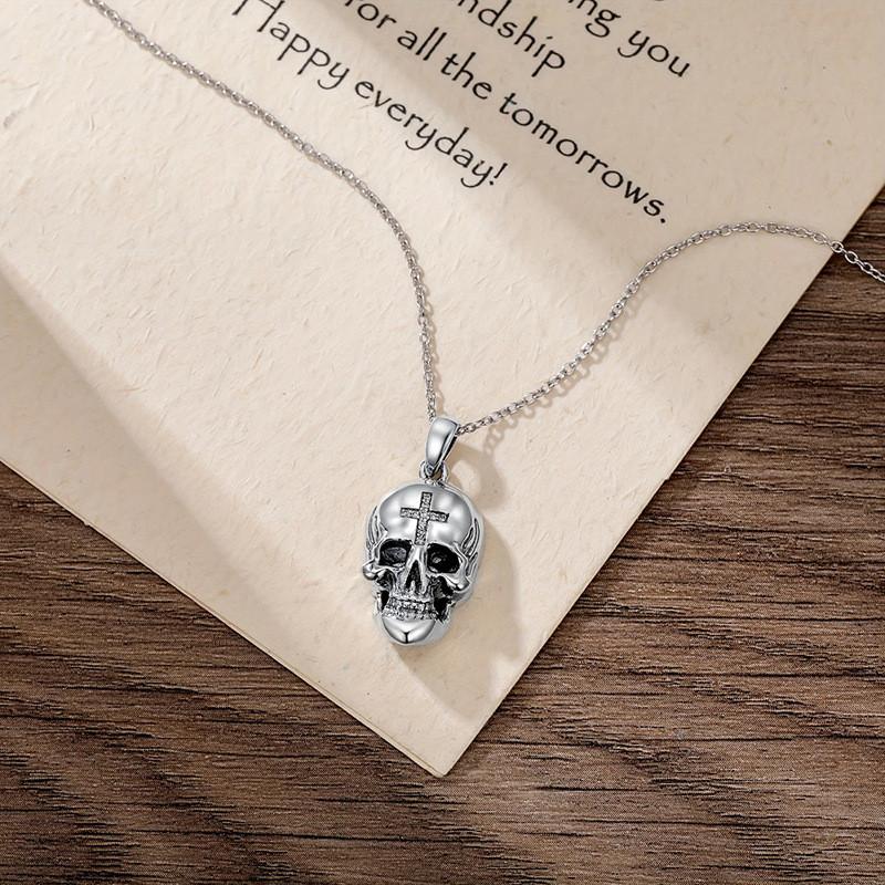 Rock Punk Skull Cross Jewelry Rhinestones Halloween Costume Decoration Accessory
