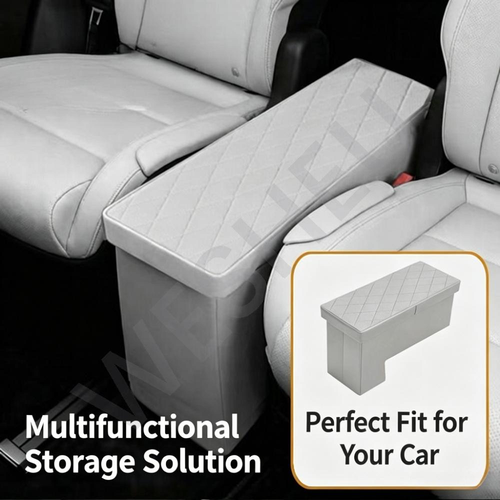 For Tesla Model YL 6-Seater 2025 2026 2nd Row Middle Passage Storage Box Central Hidden Stowing Organizer Interior Accessories