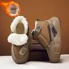 Men's Northeast Waterproof Leather Snow Boots with Fur Lining - Warm, Non-slip, Winter Cotton Shoes